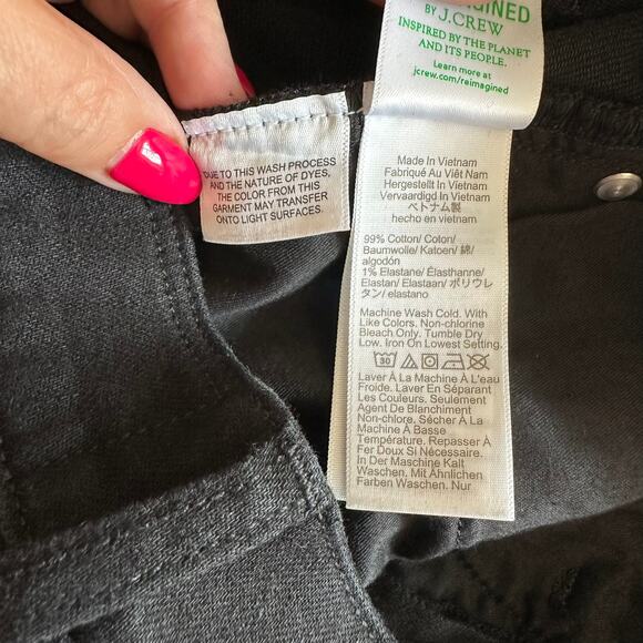 J.Crew Women’s Petite 1996 Denim Trouser In Black Rinse CC558 | Size 24 New - Picture 9 of 14